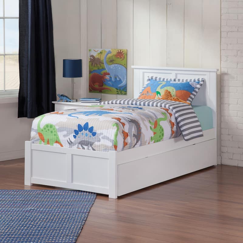 AFI Madison Platform Bed with Footboard & Twin XL Trundle