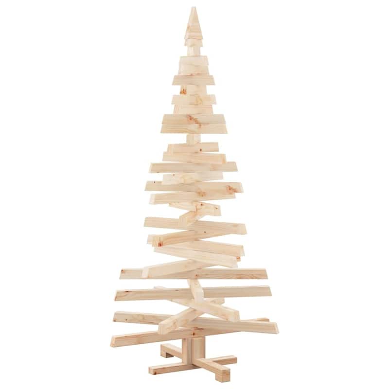 vidaXL Christmas Trees with Stand Natural/Brown Solid pine wood