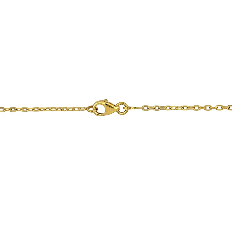 Miadora 2mm Cable Link Chain ID Bracelet 14K Yellow Gold