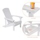 preview thumbnail 73 of 102, BONOSUKI Patio Adirondack Chair w/Cupholder,Weather Resistant-Set of 4