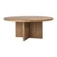 preview thumbnail 13 of 39, Landon Round Reclaimed Pine Natural Finish Dining Table with Cross Base