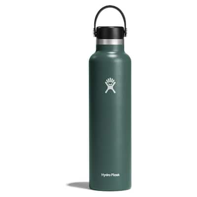 Hydro Flask Standard Mouth Vacuum Insulation Water Bottle, 24oz, Fir Green