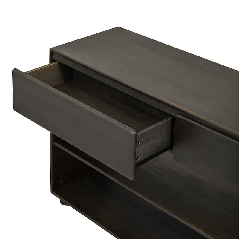 Console Table with Drawers and Shelves