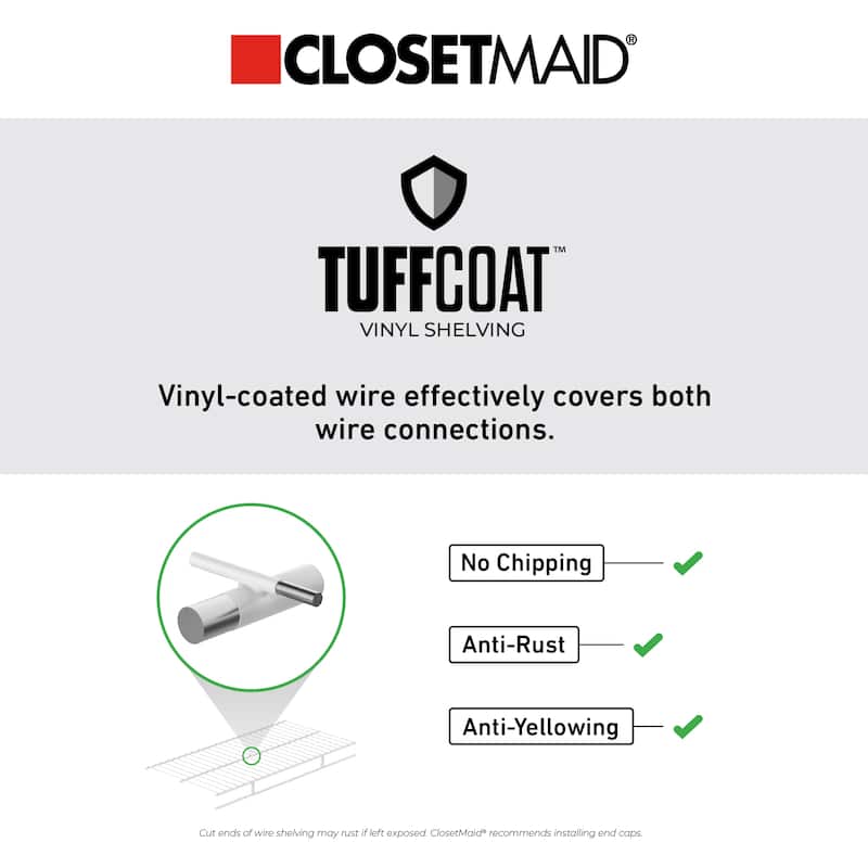 ClosetMaid ShelfTrack 7ft - 10 ft Adjustable Wire Closet Organizer