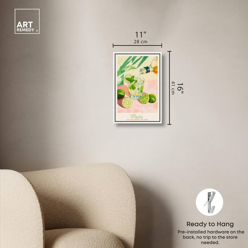 Mojito Recipe Poster Canvas by Art Remedy