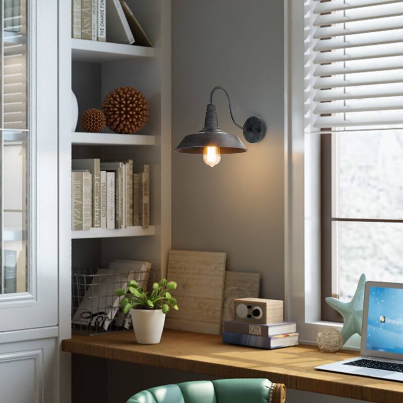 Modern Farmhouse 1-Light Wall Sconces Metal Barn Warehouse Lamps