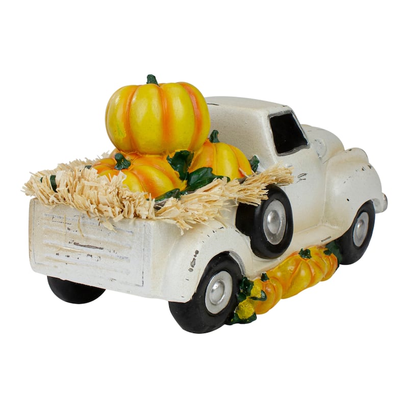 Truck Full of Pumpkins and Hay Thanksgiving Decoration - 11.25"