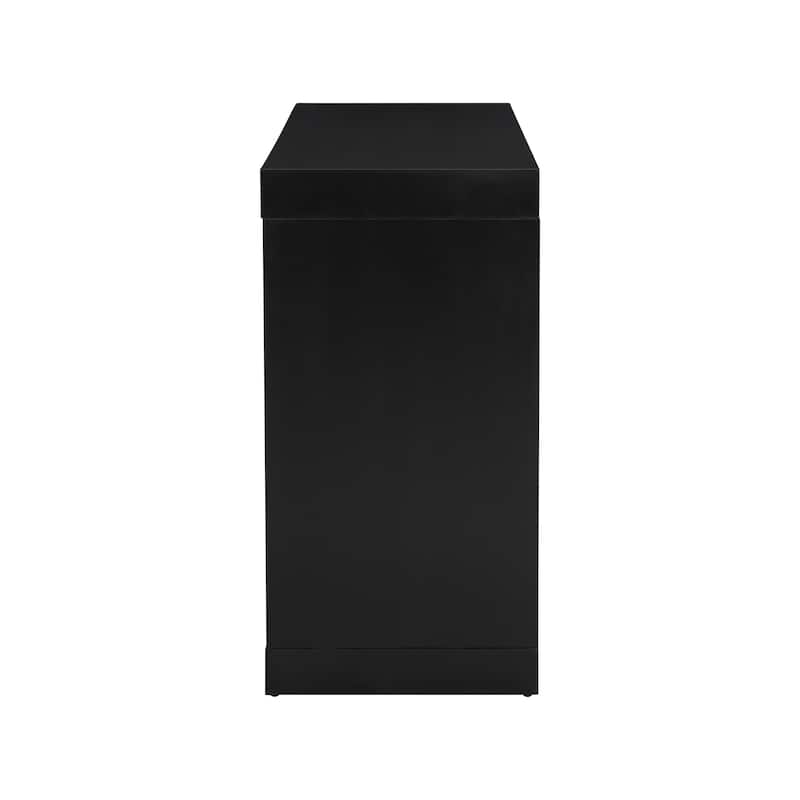 59.6" MDF Modern Square Frame Entryway Table With Storage Shelf (220lb Capacity)