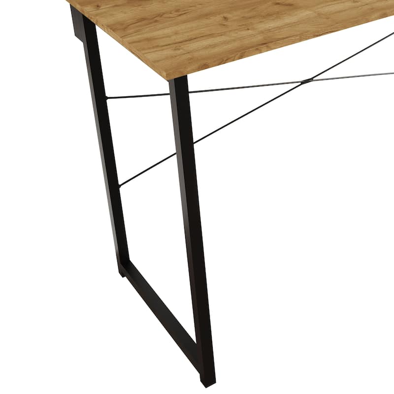CraftPorch Minimalist 47-Inch Metal Computer Desk With Shelf