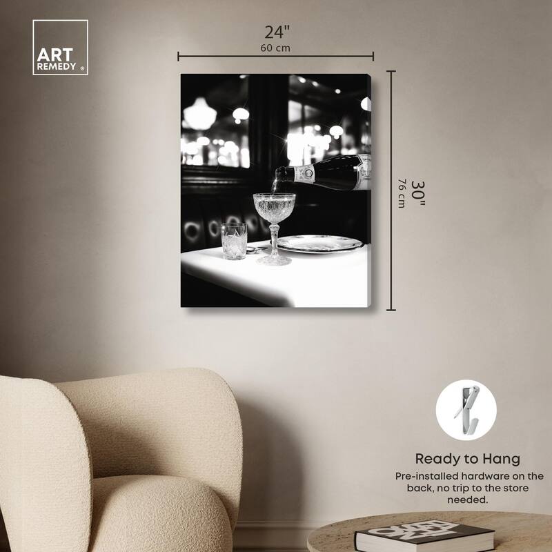 Sparkling in Monochrome II Canvas by Art Remedy, Gallery Wrapped