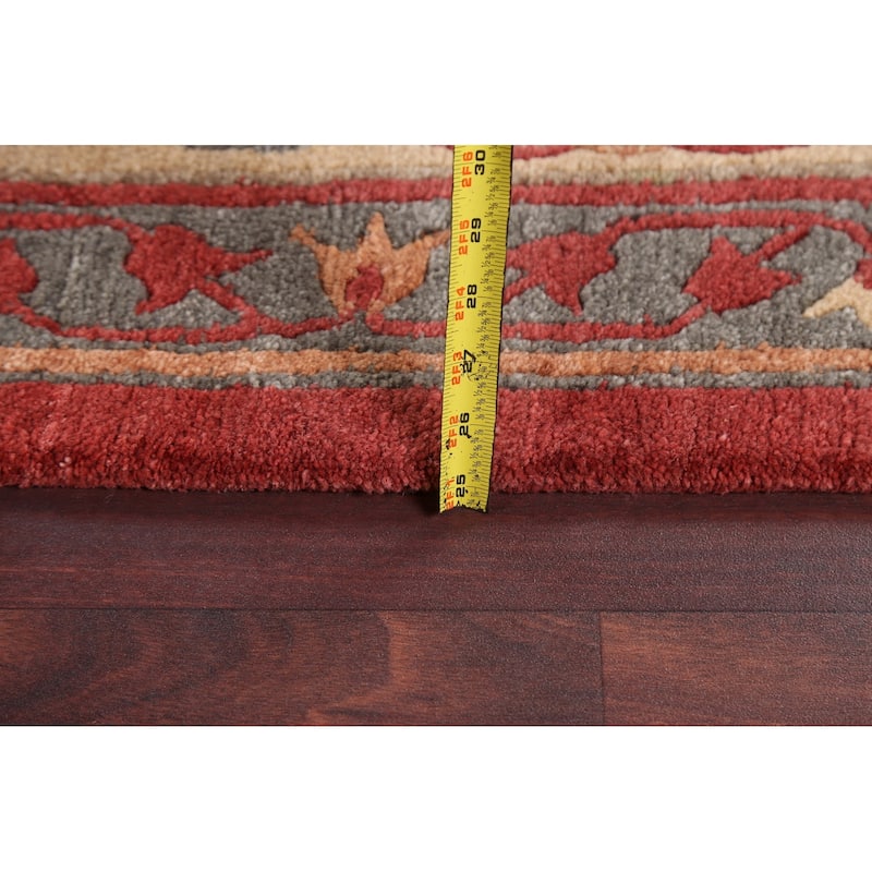 Vegetable Dye Nepalese Oriental Area Rug Hand-knotted Wool Carpet - 6'1" x 9'4"