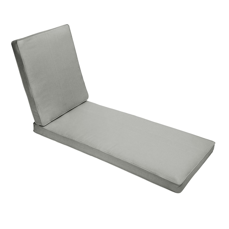 Sorra Home Outdura Solid Indoor/Outdoor Corded Chaise Lounge Cushion