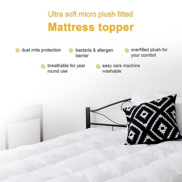 Shop Gymax 4 King Size Mattress Topper Hypoallergenic Microfiber