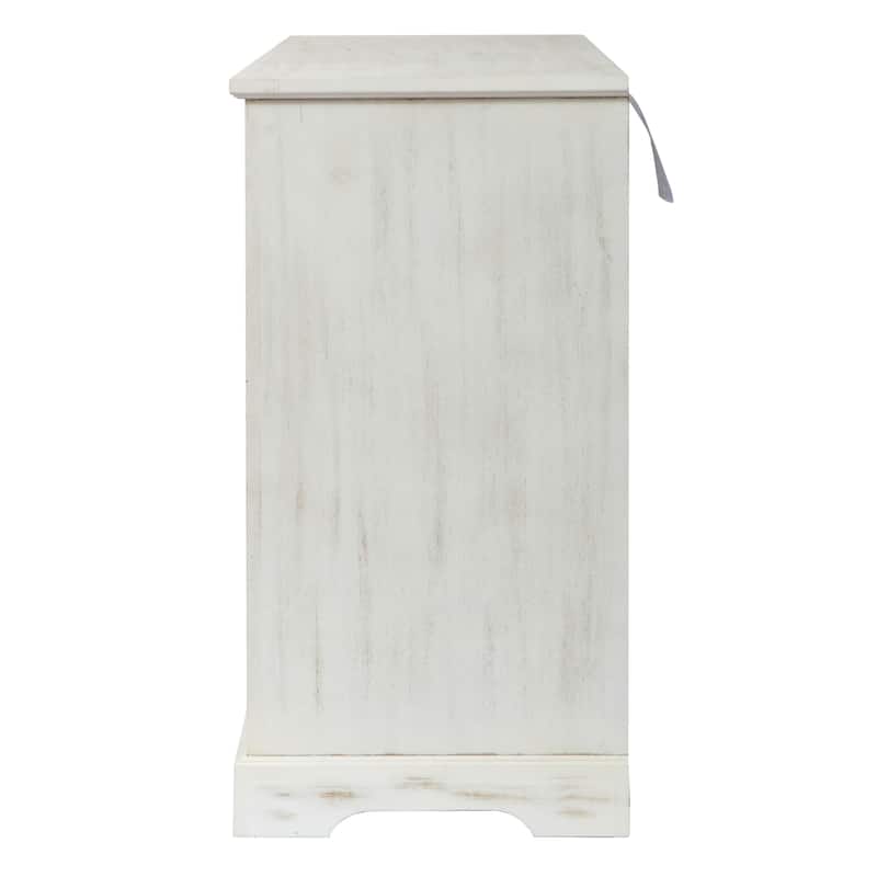 Sideboard Buffet Cabinet with 3 Carving Doors, Storage Cabinet with Shelves, Accent Cabinet with Solid Wood Legs