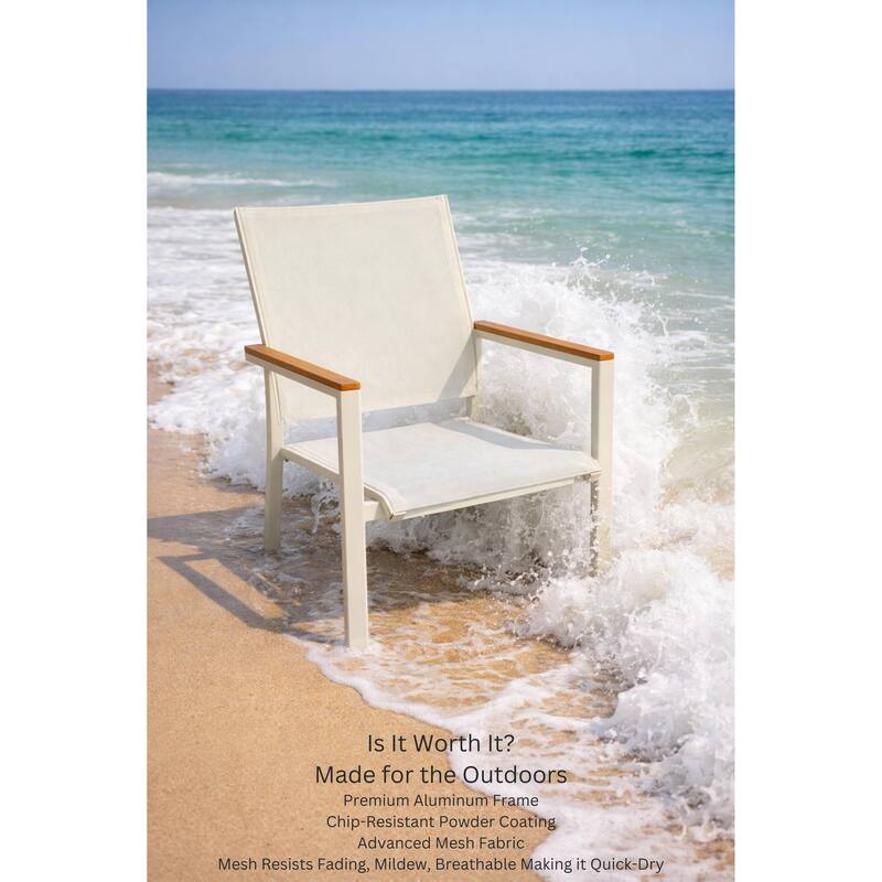 Madeira White 11-Piece Aluminum Outdoor Dining Set with Sling Set in White - N/A