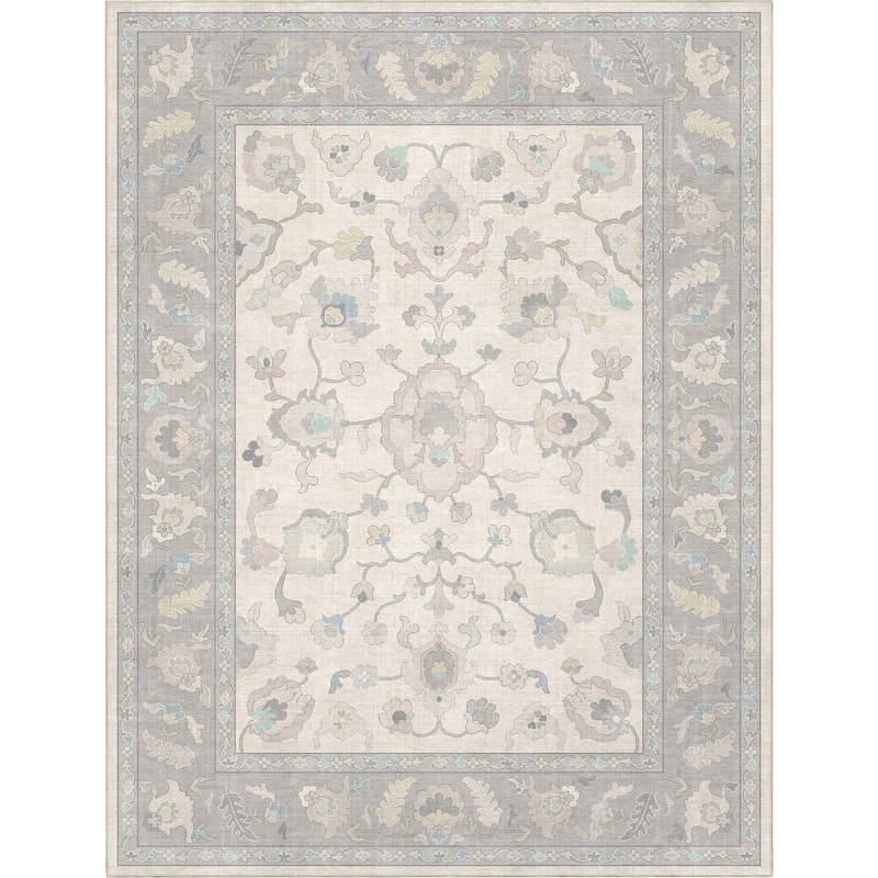 Well Woven Ushak Konya Updated Traditional Pastel Flat-Weave Area Rug