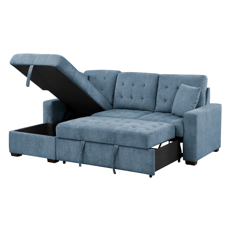 Almeria 2-Piece Sectional Sofa with Pull-out Bed and Left Chaise