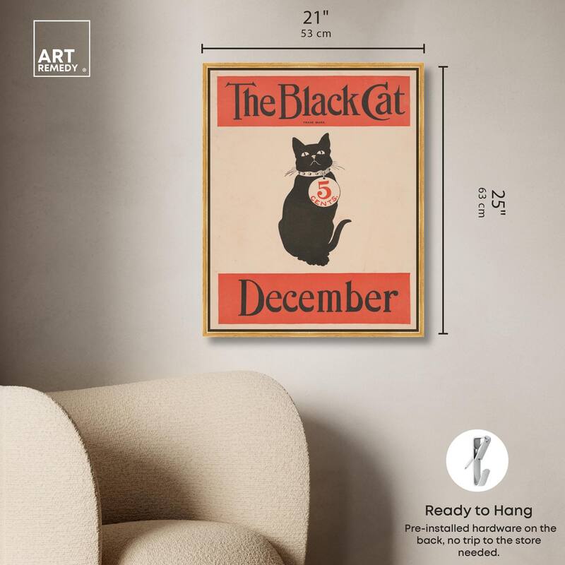 The Black Cat December 1890 Canvas by Art Remedy