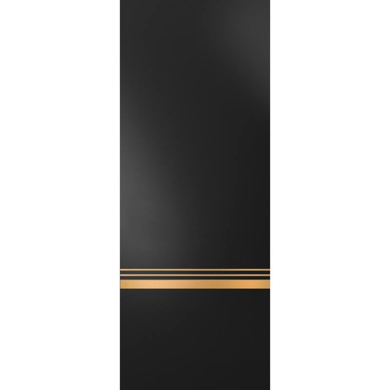 Slab Barn Door Panel 18 x 80 Planum 2010 Matte Black with Sturdy Finished - Black - 24" x 80"