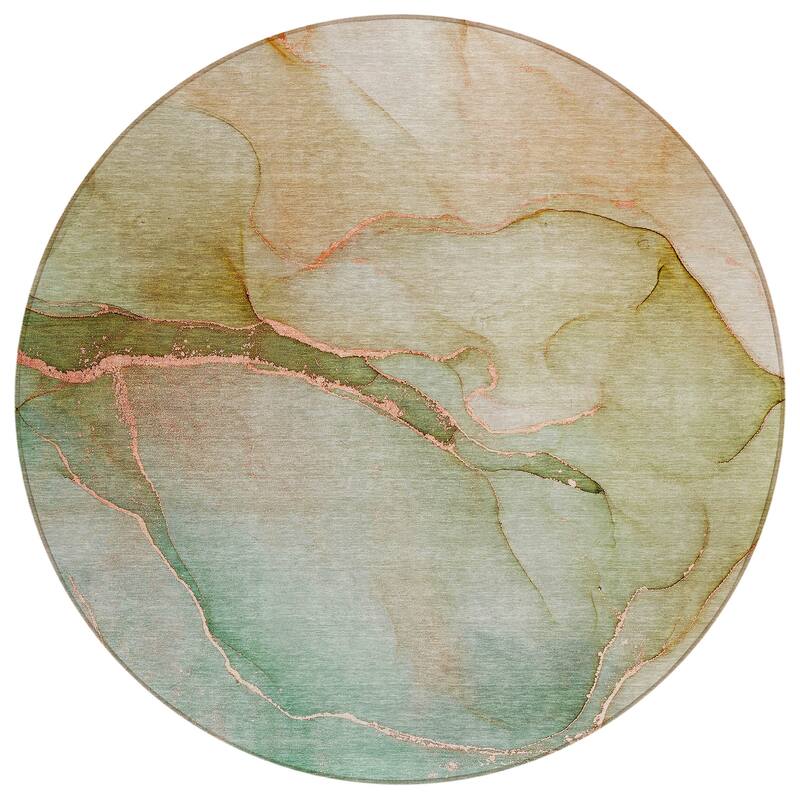 Machine Washable Indoor/ Outdoor Watercolor Chantille Rug