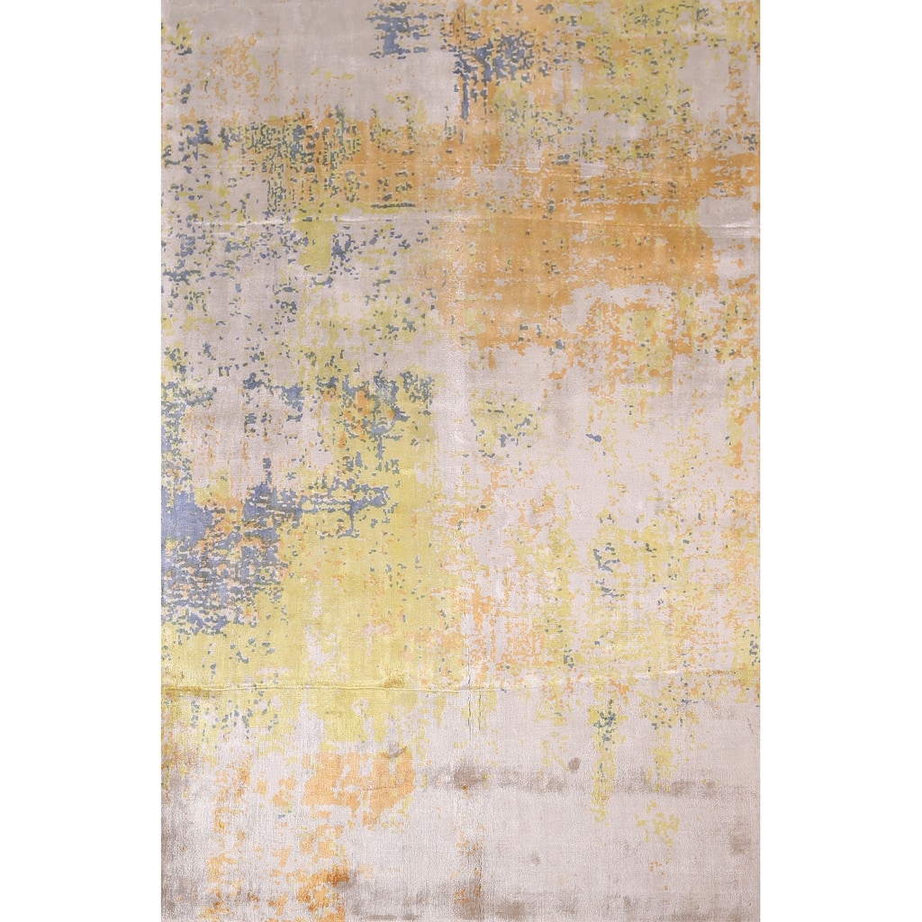 Multicolor Abstract Modern Accent Rug Hand-Knotted Wool Carpet - 4'5" X 6'5"