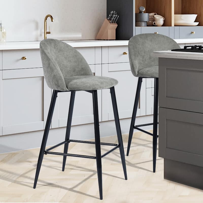 Upholstered Bar Stools Set of 2