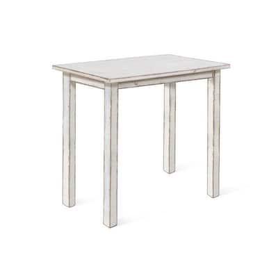 Rena Bar Height Table, 48 Inch Rectangular White Sand Mahogany Wood