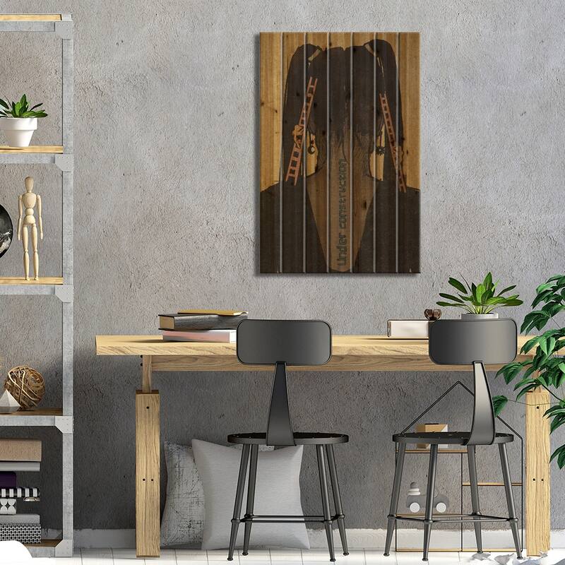 Under Construction II Print On Wood by Illunatica - Multi-Color