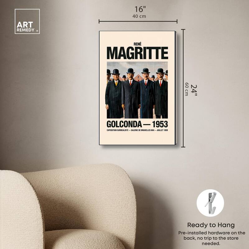 Falling Men of Golconda Canvas by Art Remedy, Gallery Wrapped