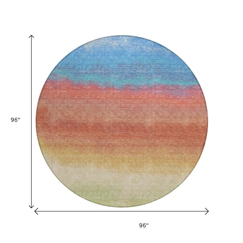 HomeRoots Ombre Transitional Rectangle Outdoor Rug