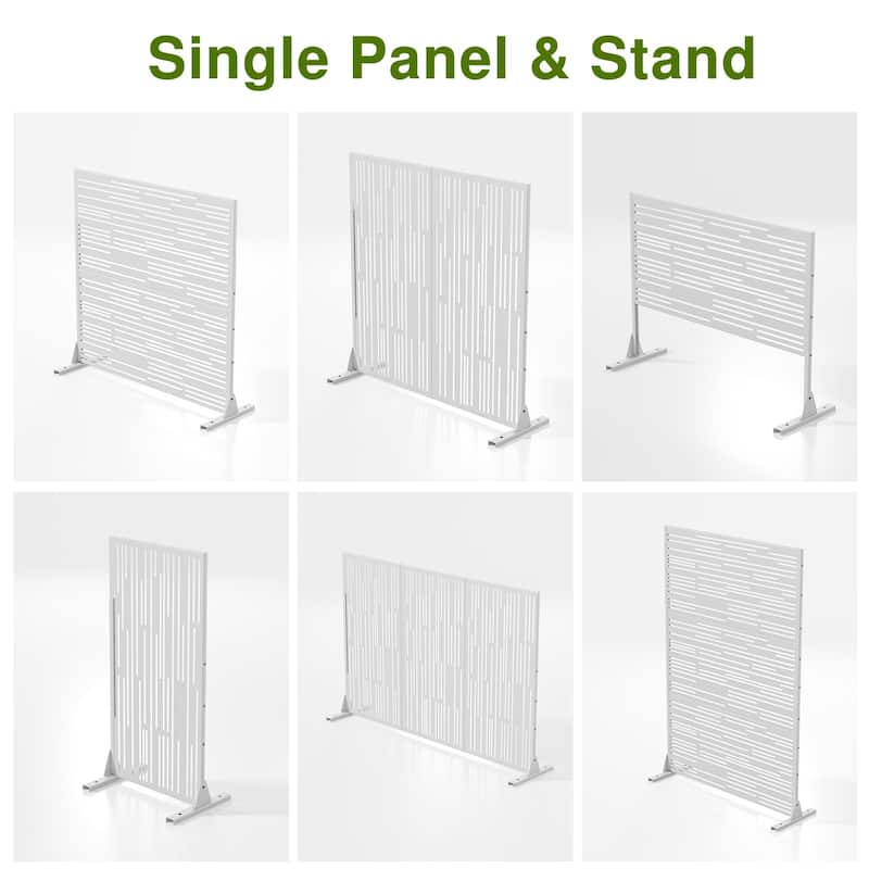 Shine Metal Privacy Screen Panel Free Standing - 72*47