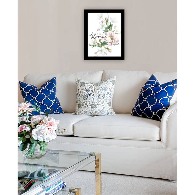 TrendyDecor4U Contemporary "Everything Bloom" Framed Print Wall Art