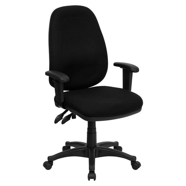 Offex High Back Black Fabric Ergonomic Computer Chair With Height Adjustable Arms Of Bt 661 Bk Gg Overstock 19863461