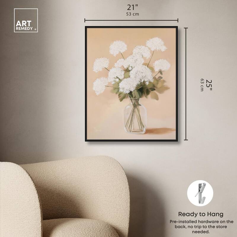 Lace in a Vase I Canvas by Art Remedy