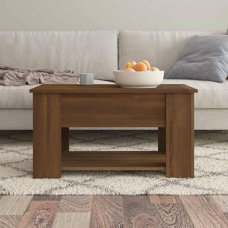 vidaXL Coffee Table Lift Top End Table Accent Side Sofa Table Engineered Wood - 31.1" x 19.3" x 16.1"