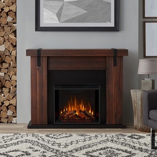 Real Flame Aspen Chestnut Wood/Veneer Fireplace