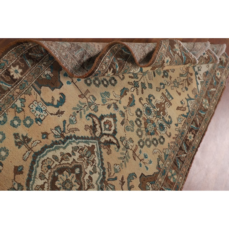 Lilian Persian Vintage Runner Rug Handmade Wool Carpet - 3'8"x 9'7"