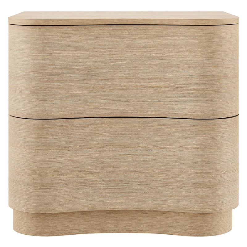 Mirae 2-Drawer Curved Nightstand