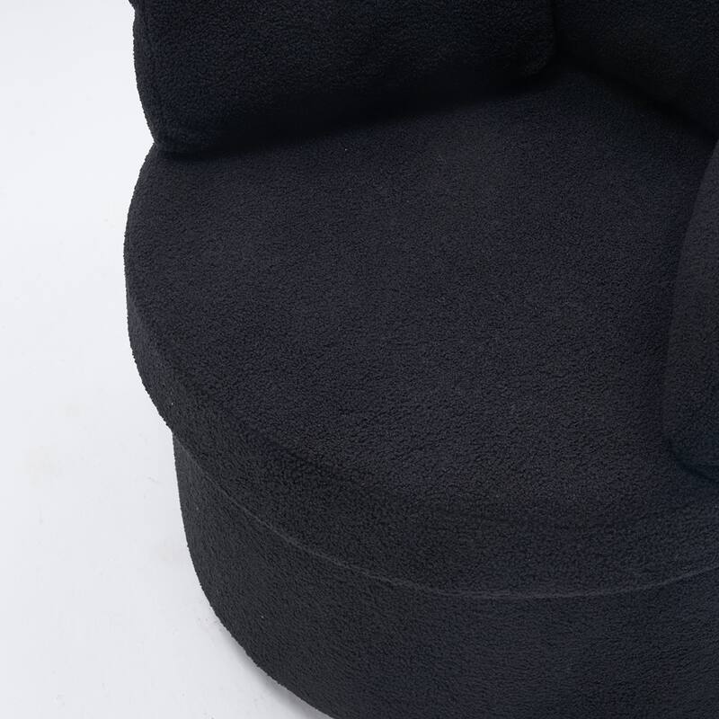 Modern Swivel Storage Chair With Back Cushion For Living Room