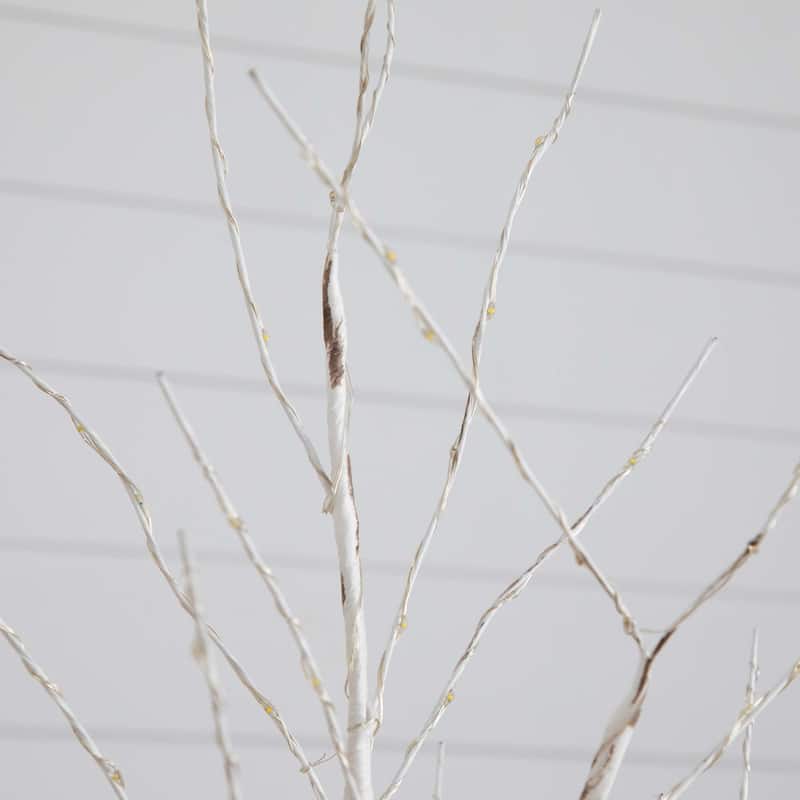 Pre-Lit Artificial Birch Christmas Tree - 3' - Warm White LED Lights