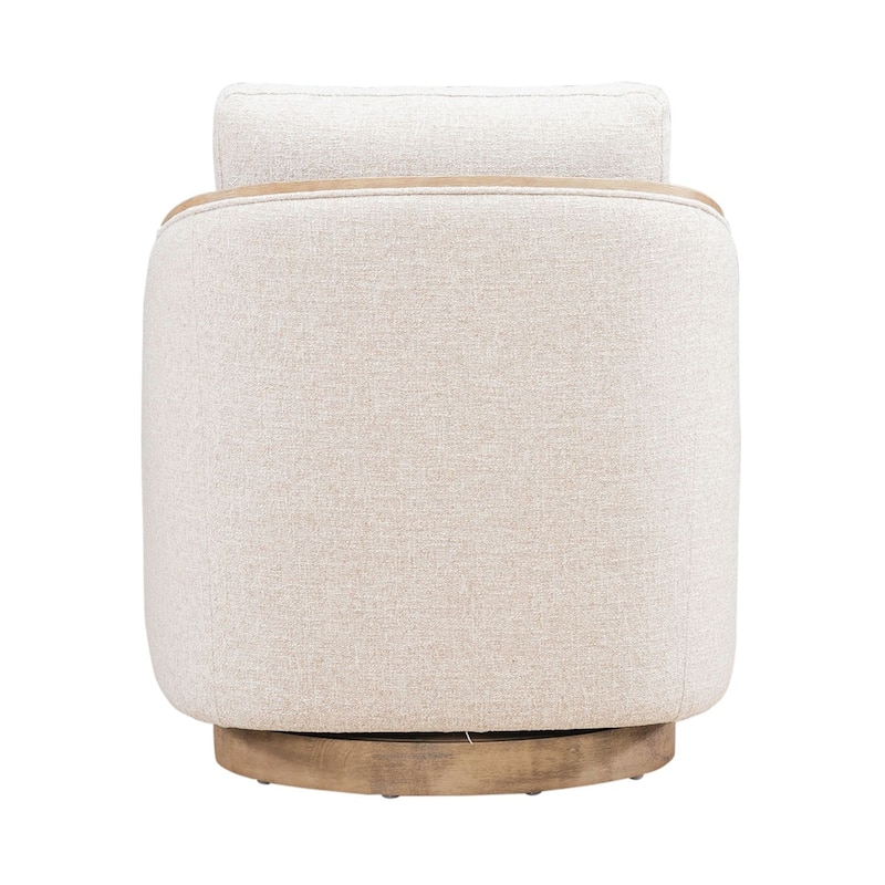 Liberty Furniture Nora Upholstered Swivel Accent Chair -Light Brown, Dark Brown - Width 32" x Depth 35" x Height 32"