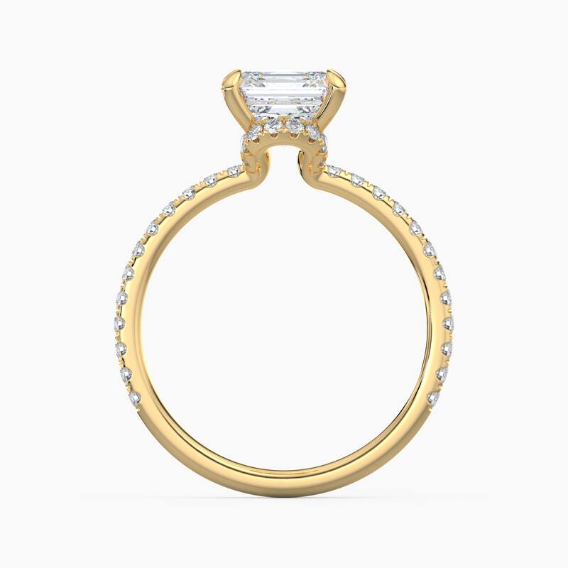 Auriya 14k Gold Asscher Lab Grown Unique Loop Diamond Halo Engagement Ring 1.00 to 5.00 ct. tw. (F-G, VS)