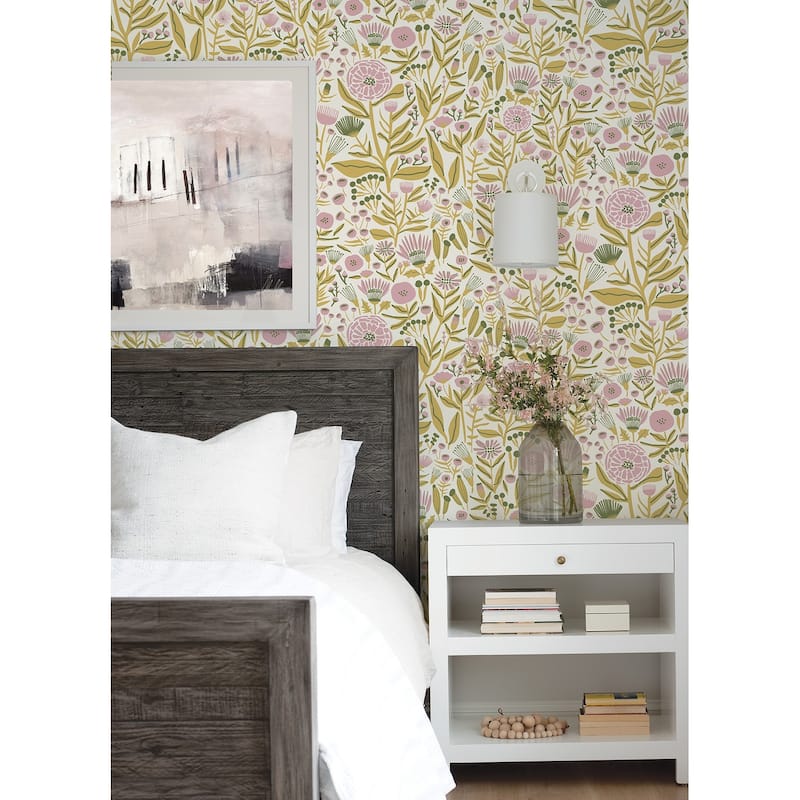 Leah Duncan Yellow Marigold Forest Peel & Stick Wallpaper