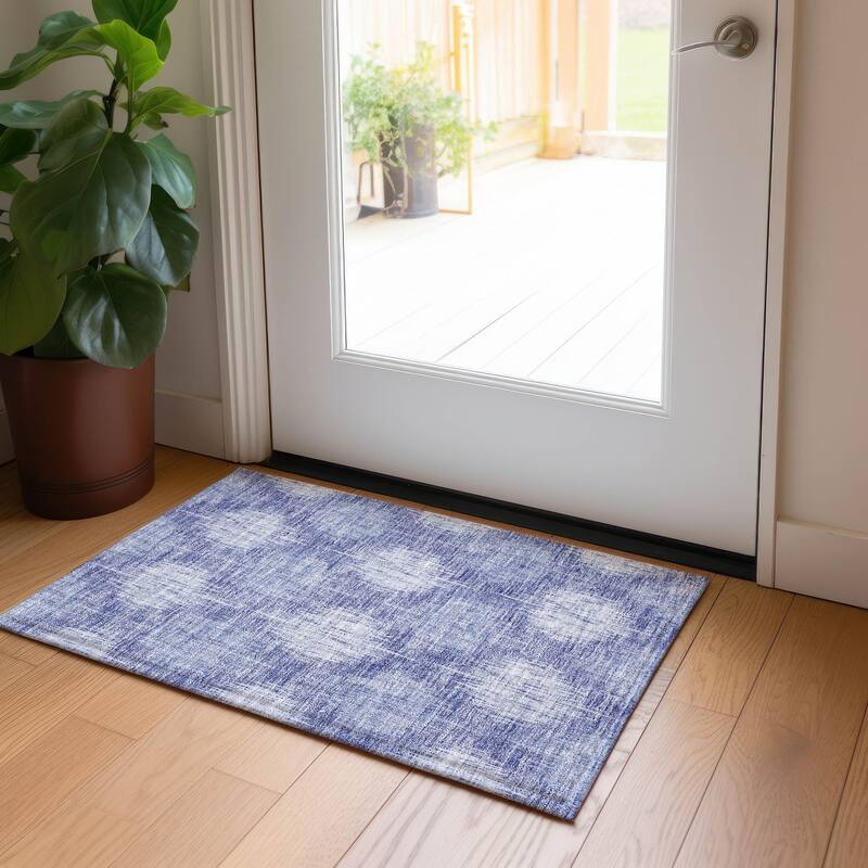 Machine Washable Indoor/ Outdoor Chantille Contemporary Geo Rug