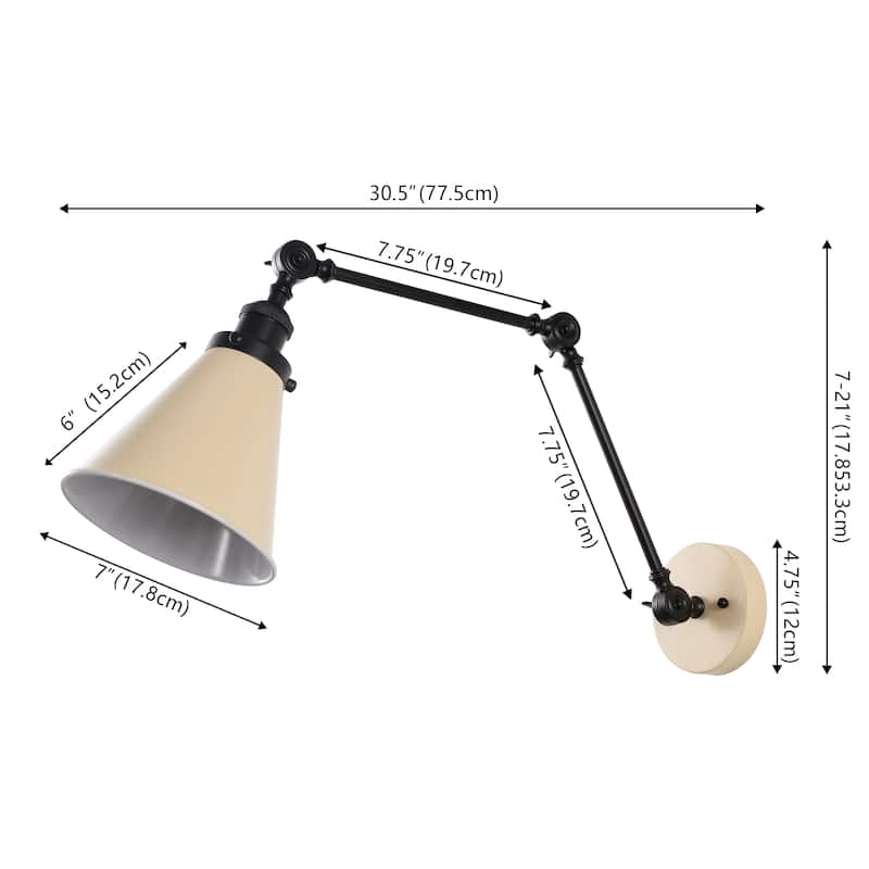 Rover 7" Adjustable Arm Metal LED Wall Sconce by JONATHAN Y