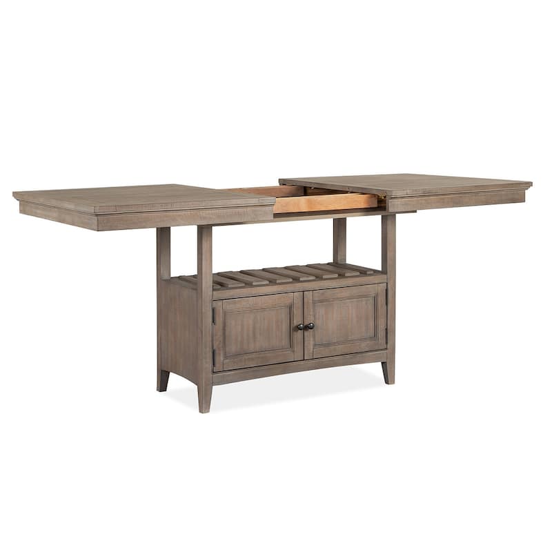 Magnussen Home Paxton Place Dovetail Grey Extendable Counter Height Dining Table - 38''W x 60''D x 36''H