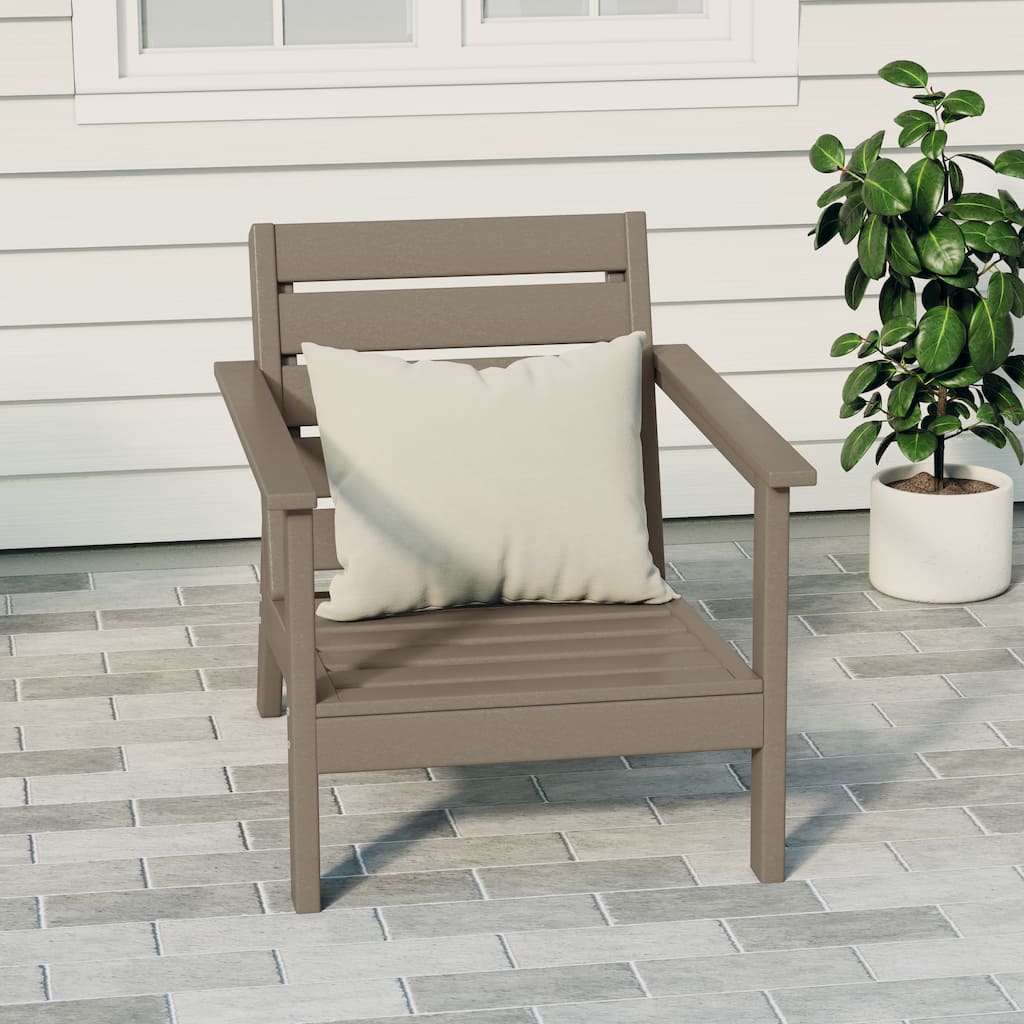 Birchwood All Weather Poly HDPE Outdoor Patio Deep Seating Arm Chair