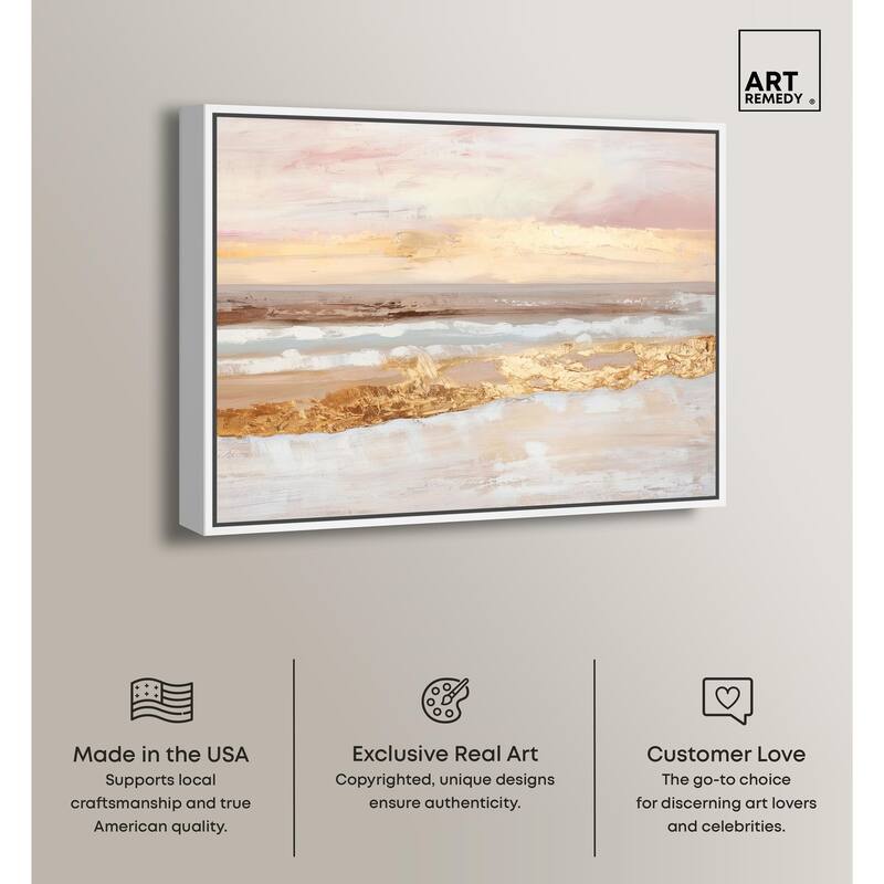 Rose Gold Coast Canvas by Art Remedy