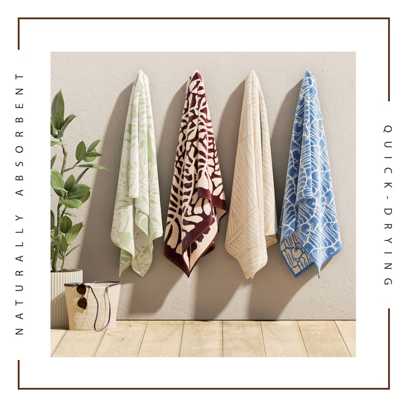 Linery & Co. 100% Cotton Oversized Summer Beach Towels