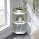 preview thumbnail 2 of 18, ivinta Corner Bookshelf with Storage, Wall Mount Pipe Open Shelves for Corner